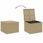 Contenitore da Giardino Beige Misto 291L in Polyrattan