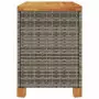 Contenitore Giardino Grigio 80x40x48 cm Polyrattan Legno Acacia