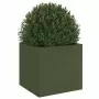 Fioriera Verde Oliva 49x47x46 cm in Acciaio Laminato a Freddo