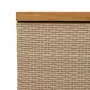 Contenitore Giardino Beige 110x55x63cm Polyrattan Legno Acacia