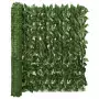 Paravento da Balcone con Foglie Verde Scuro 200x100 cm