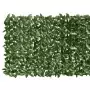 Paravento da Balcone con Foglie Verde Scuro 200x100 cm