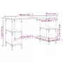 Scrivania Nera 140x50x75 cm in Metallo e Legno Multistrato