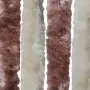Tenda Antimosche Beige e Marrone Chiaro 100x230 cm in Ciniglia