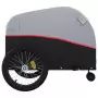 Rimorchio da Bici Nero e Rosso 45 kg in Ferro