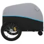 Rimorchio da Bici Nero e Blu 30 kg in Ferro