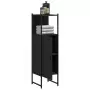 Mobile da Bagno Nero 33x33x120,5 cm in Legno Multistrato