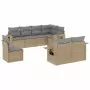 Set Divano da Giardino 8 pz con Cuscini Beige in Polyrattan