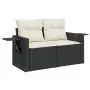 Set Divani da Giardino con Cuscini 8 pz Nero in Polyrattan