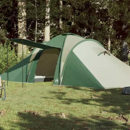 Tenda da Campeggio 6 Persone Verde 576x238x193 cm Taffetà 185T