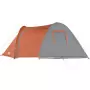 Tenda 6 Persone Grigia e Arancione 466x342x200 cm Taffetà 185T