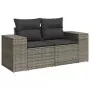 Set Divano da Giardino 6 pz con Cuscini Grigio in Polyrattan