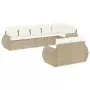 Set Divano da Giardino 8 pz con Cuscini Beige in Polyrattan