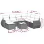 Set Divani da Giardino con Cuscini 8 pz Nero in Polyrattan