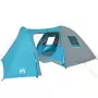 Tenda da Campeggio 6 Persone Blu 466x342x200 cm Taffetà 185T