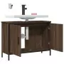 Mobile Lavabo Bagno Rovere Marrone 80x30x60cm Legno Multistrato