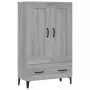 Credenza Grigio Sonoma 70x31x115 cm in Legno Multistrato