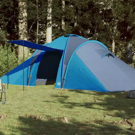 Tenda da Campeggio 6 Persone Blu 576x238x193 cm Taffetà 185T