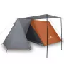 Tenda 3 Persone Grigia e Arancione 465x220x170 cm Taffetà 185T