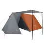 Tenda 3 Persone Grigia e Arancione 465x220x170 cm Taffetà 185T