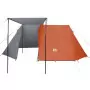 Tenda 3 Persone Grigia e Arancione 465x220x170 cm Taffetà 185T