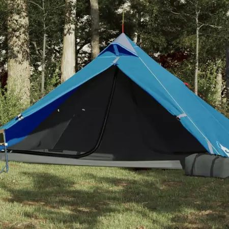 Tenda da Campeggio 1 Persona Blu 255x153x130 cm Taffetà 185T