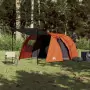 Tenda Campeggio 4Persone Grigia e Arancione 420x260x153 Taffetà