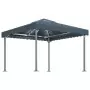 Gazebo con Stringa di Luci LED 300x300 cm Antracite Alluminio