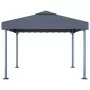 Gazebo con Stringa di Luci LED 300x300 cm Antracite Alluminio