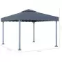 Gazebo con Stringa di Luci LED 300x300 cm Antracite Alluminio