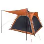 Tenda 4 Persone Grigia e Arancione 240x221x160 cm Taffetà 185T