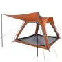 Tenda 4 Persone Grigia e Arancione 240x221x160 cm Taffetà 185T