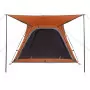 Tenda 4 Persone Grigia e Arancione 240x221x160 cm Taffetà 185T