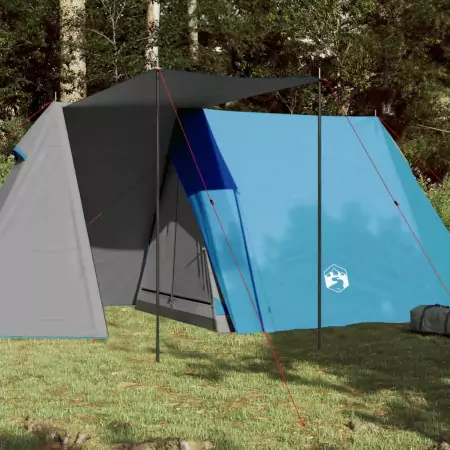 Tenda da Campeggio 3 Persone Blu 465x220x170 cm Taffetà 185T