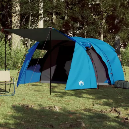 Tenda da Campeggio 4 Persone Blu 420x260x153 cm Taffetà 185T