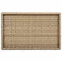 Tavolino Vassoio Pieghevole Beige 65x40x75 cm in Polyrattan