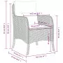 Sedie da Giardino con Cuscini 2 pz Grigie in Polyrattan