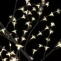 Albero di Natale 128 LED Bianco Caldo Ciliegio in Fiore 120 cm