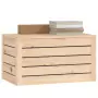 Contenitore Portaoggetti 59,5x36,5x33 cm Legno Massello Pino