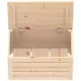 Contenitore Portaoggetti 59,5x36,5x33 cm Legno Massello Pino