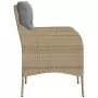 Sedie da Giardino con Cuscini 2 pz Beige Misto in Polyrattan