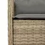 Sedie da Giardino con Cuscini 2 pz Beige Misto in Polyrattan