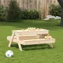 Tavolo Picnic con Sabbiera per Bambini Legno Massello di Pino