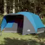 Tenda da Campeggio 6 Persone Blu 412x370x190 cm Taffetà 190T