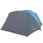 Tenda da Campeggio 6 Persone Blu 412x370x190 cm Taffetà 190T