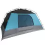 Tenda da Campeggio 6 Persone Blu 412x370x190 cm Taffetà 190T