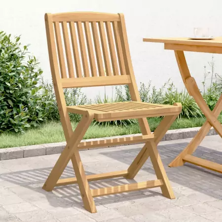 Sedie Giardino Pieghevoli 4 pz 57x49x90cm Legno Massello Acacia