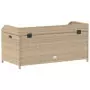 Panca Portaoggetti Beige Misto 100x50x52 cm Polyrattan e Acacia