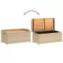 Panca Portaoggetti Beige Misto 100x50x52 cm Polyrattan e Acacia