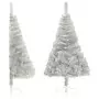 Albero di Natale Artificiale a Metà con Base Argento 120 cm PVC